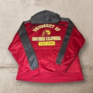 USC Trojan Forth & One College Football Hoodie Red And Black Mens Size XL